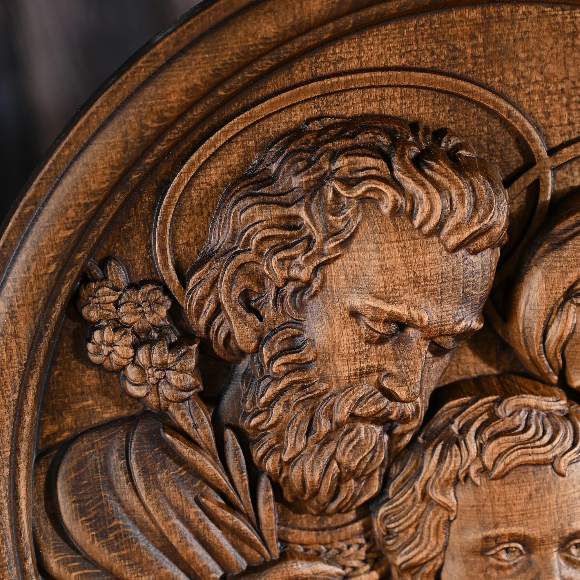 Holy Family Wooden Painting-Viarello