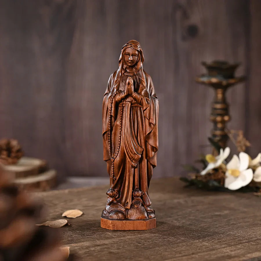 Image of Our Lady of Lourdes in Wood-Viarello