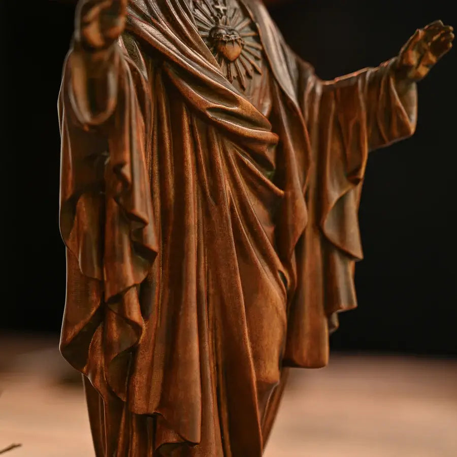 Image of the Sacred Heart of Jesus in Wood-Viarello