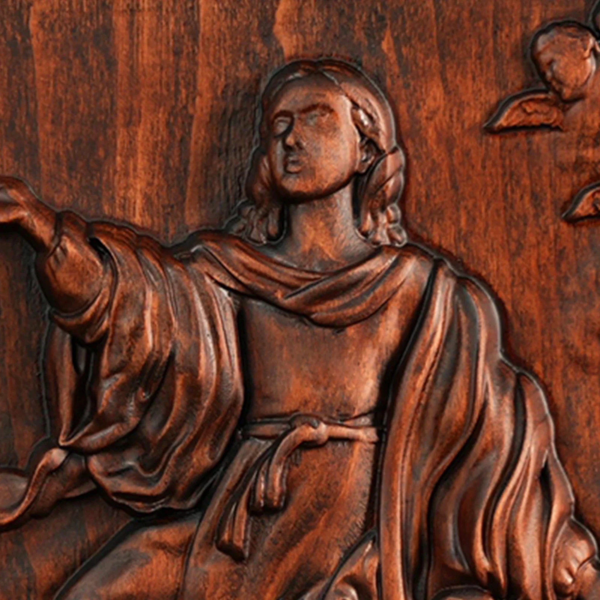 Immaculate Conception Painting in Wood-Viarello