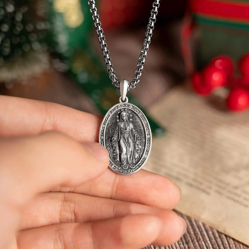 Miraculous Medal Necklace of Our Lady of Grace-Viarello