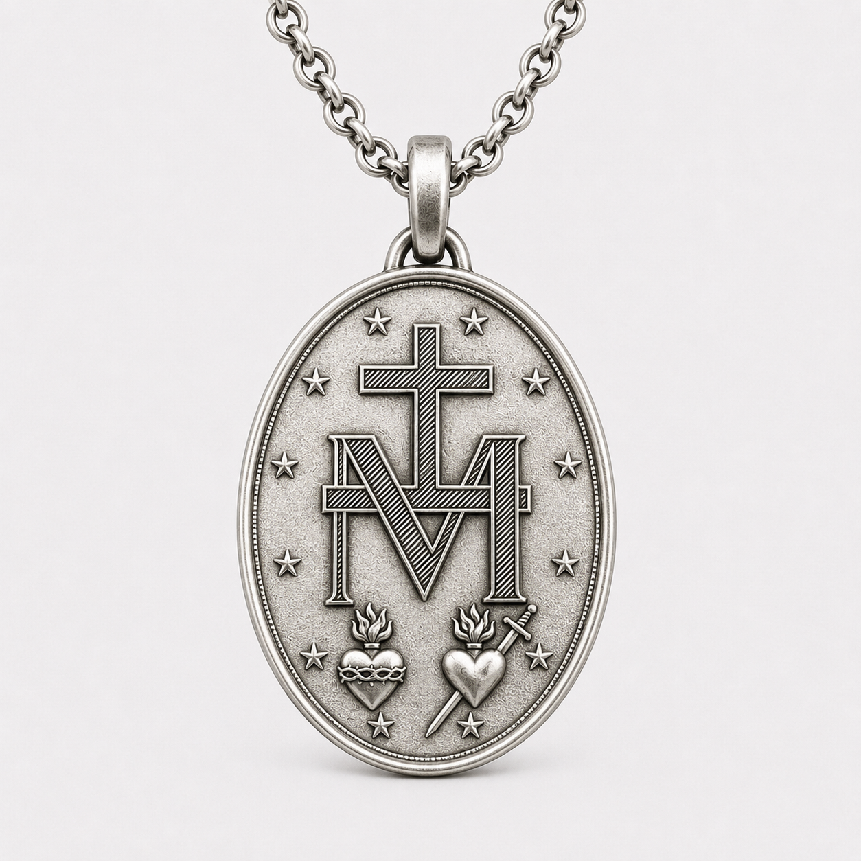 Miraculous Medal Necklace of Our Lady of Grace-Viarello