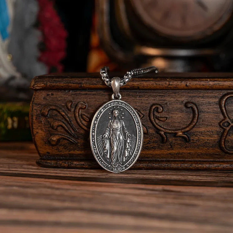 Miraculous Medal Necklace of Our Lady of Grace-Viarello