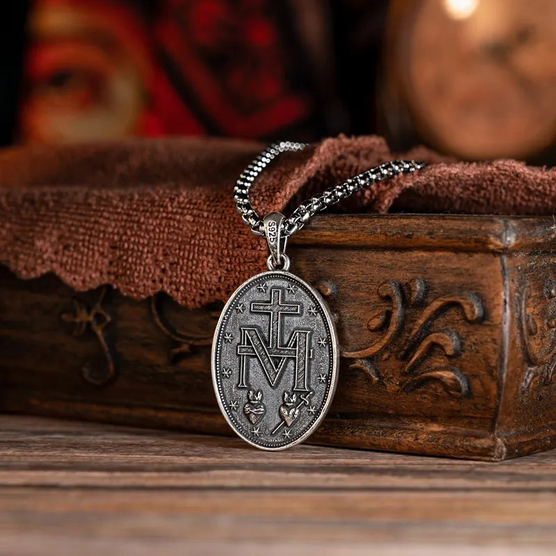 Miraculous Medal Necklace of Our Lady of Grace-Viarello