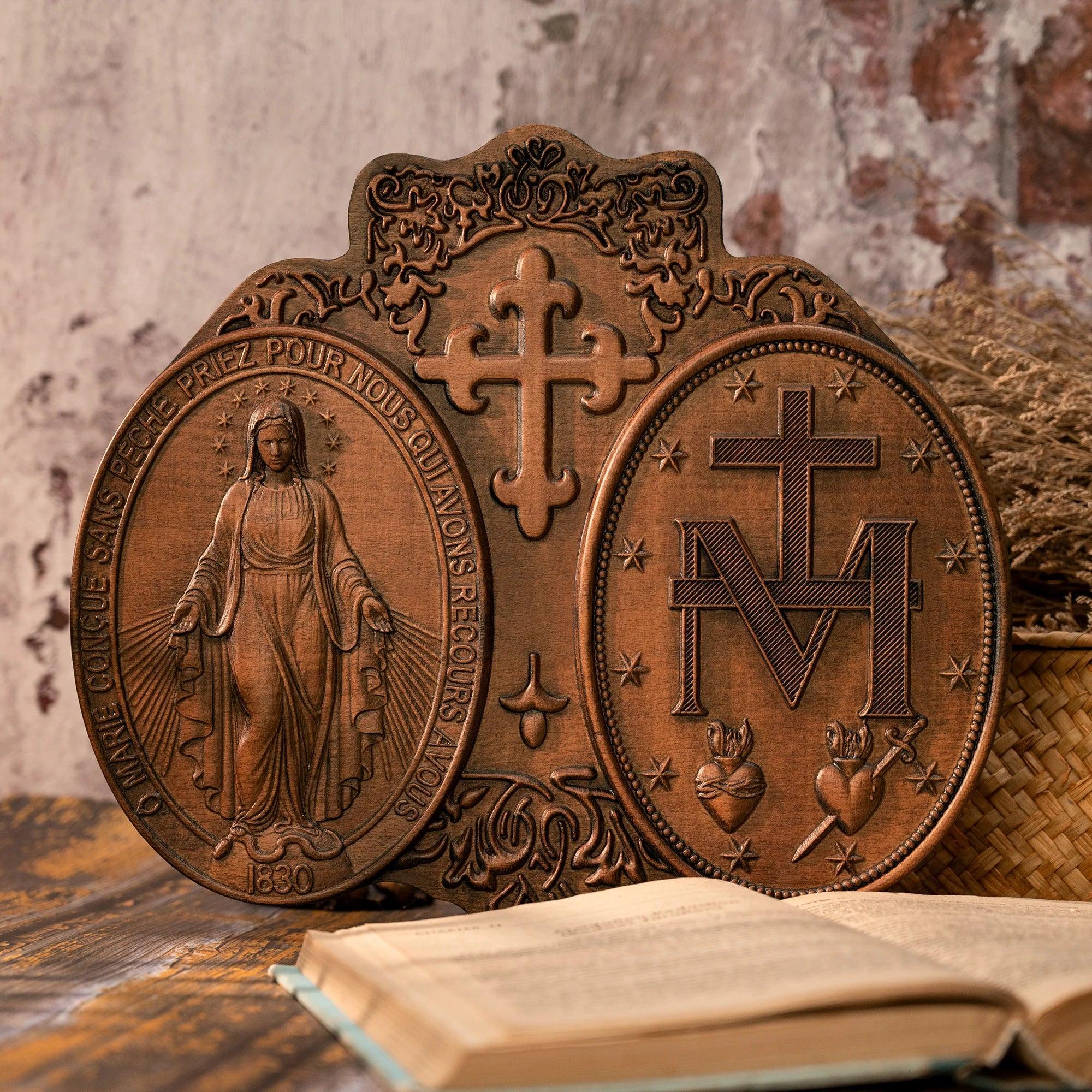 Miraculous Medal of Our Lady of Graces Sculpture-Viarello