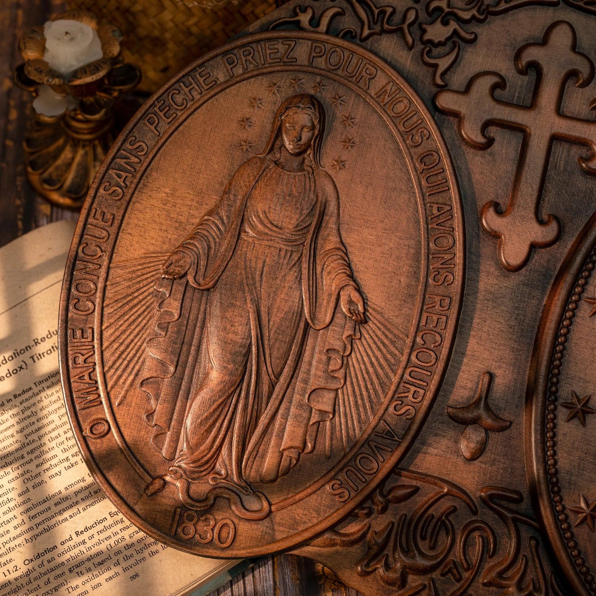 Miraculous Medal of Our Lady of Graces Sculpture-Viarello