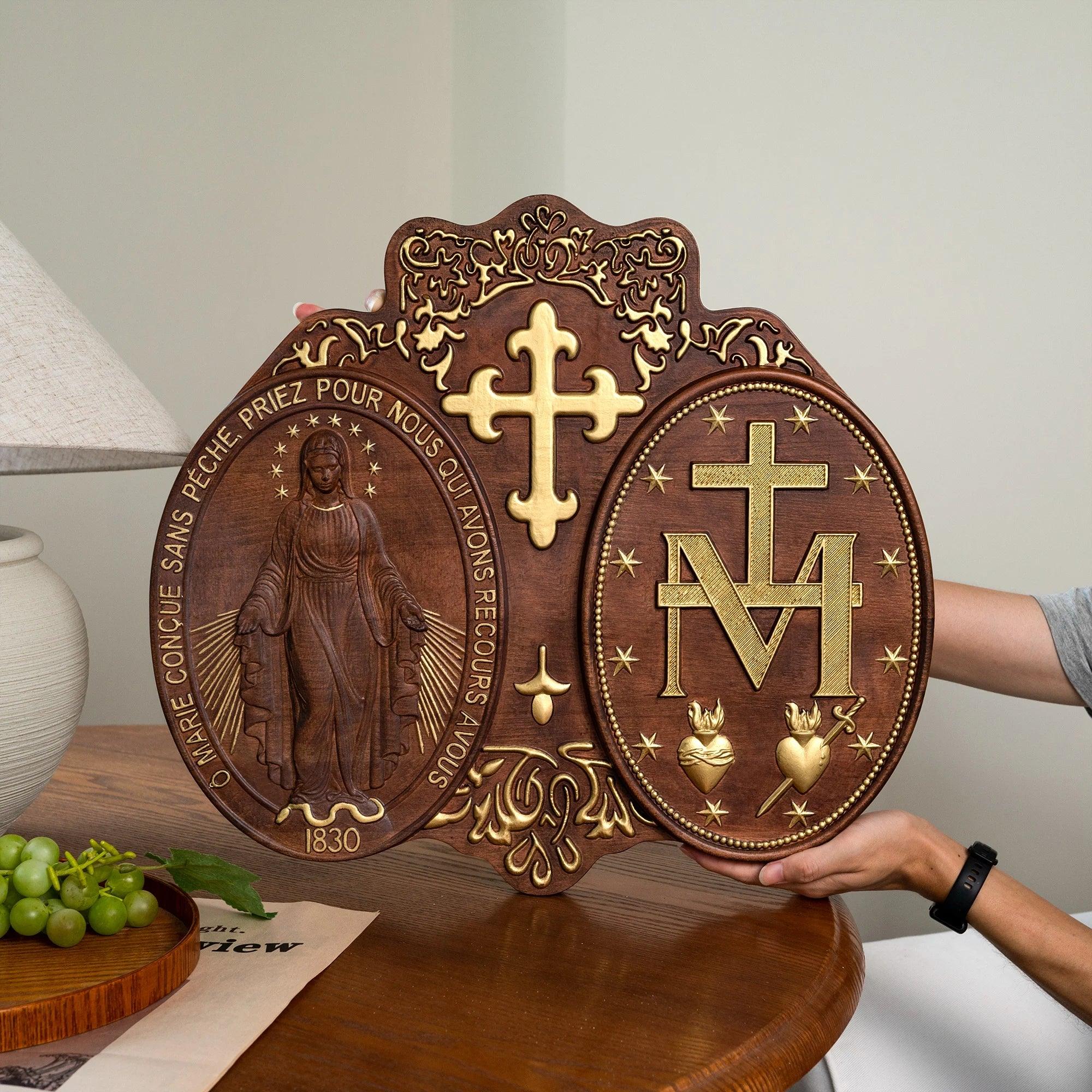 Miraculous Medal of Our Lady of Graces Sculpture-Viarello
