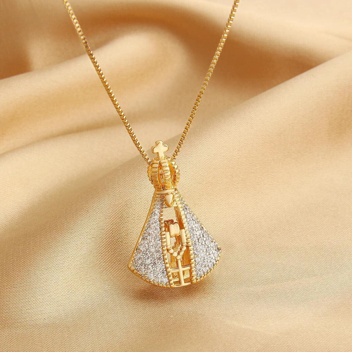 Our Lady of Aparecida Necklace - Double-Sided-Viarello