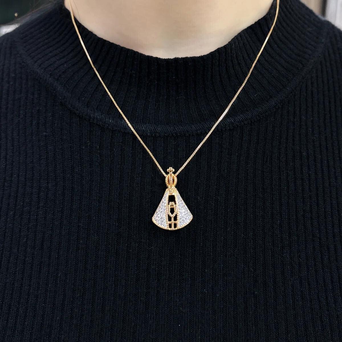 Our Lady of Aparecida Necklace - Double-Sided-Viarello