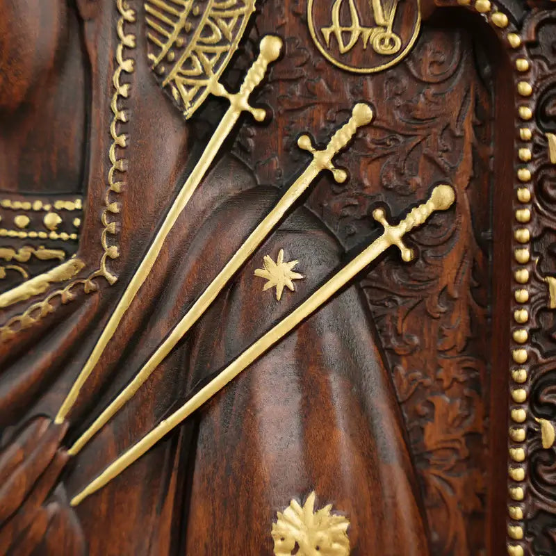 Our Lady of Sorrows Wood Sculpture-Viarello