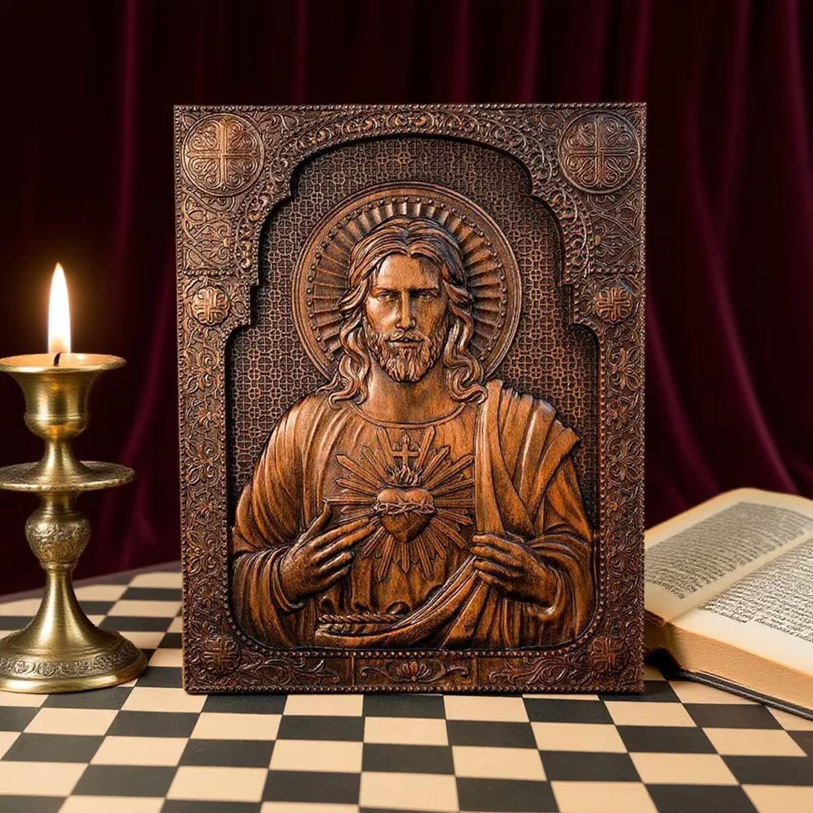 Sacred Heart of Jesus in Wood-Viarello