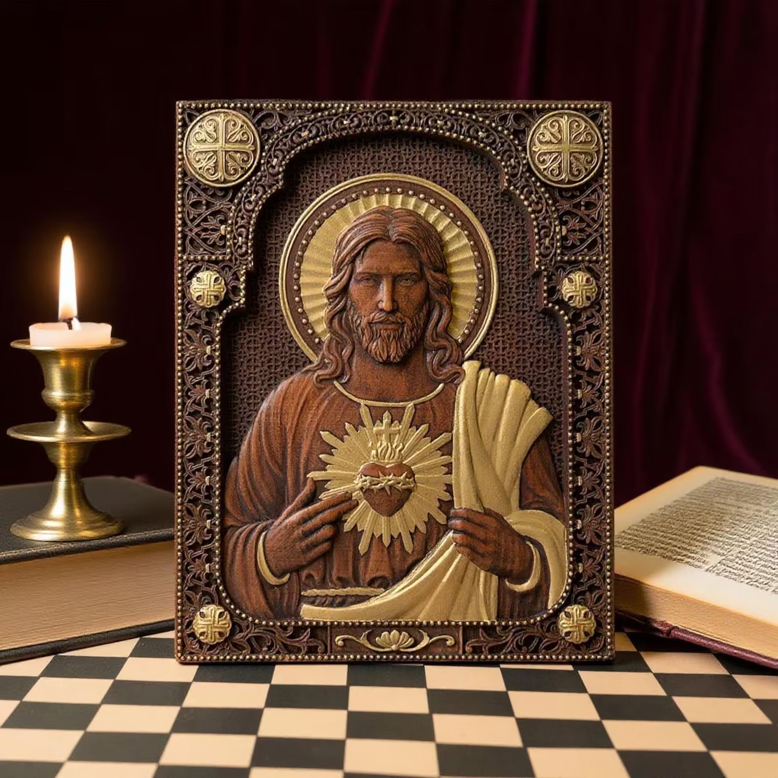 Sacred Heart of Jesus in Wood-Viarello