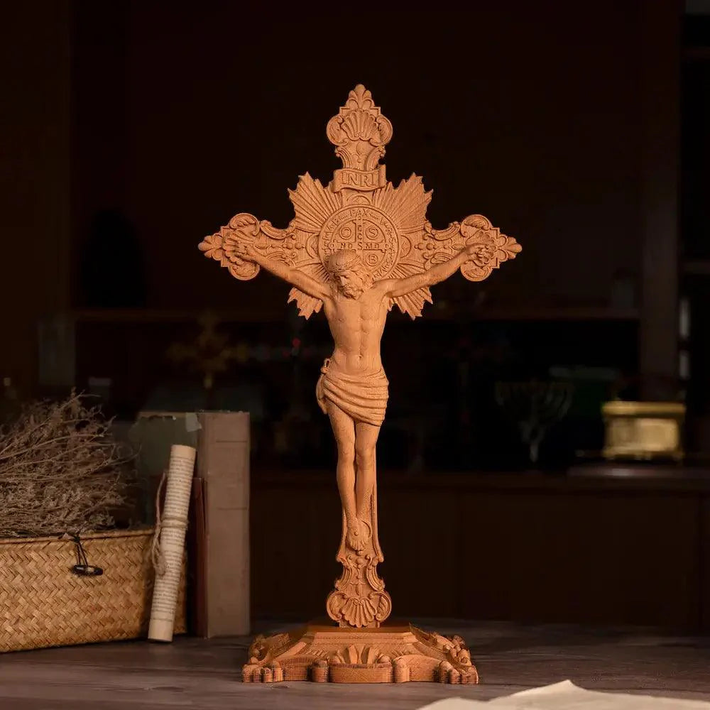 Saint Benedict Exorcist Cross (FREE GIFT: TABLE STAND)-Viarello