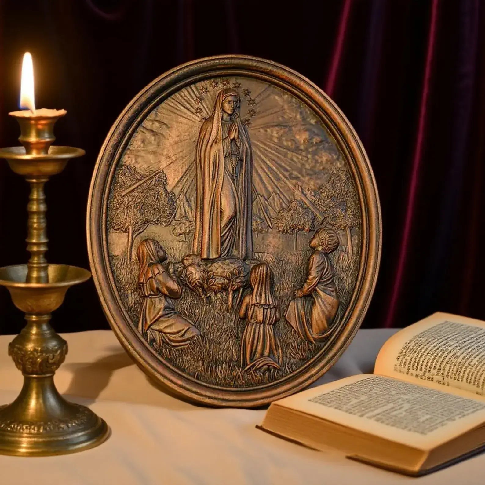 Sculpture of Our Lady of Fatima in Wood-Viarello