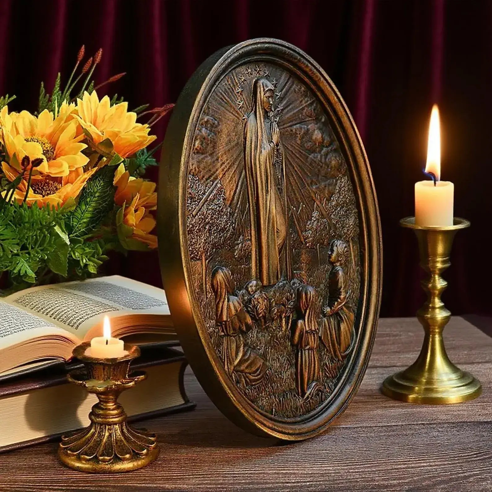 Sculpture of Our Lady of Fatima in Wood-Viarello