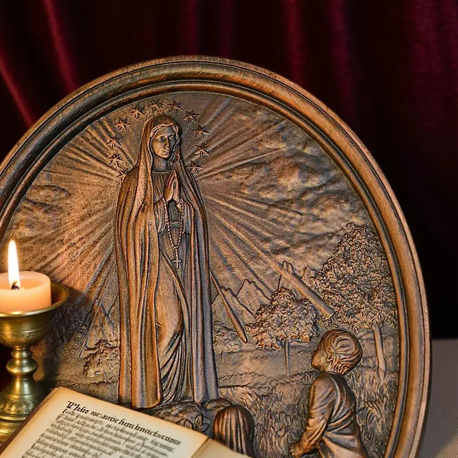 Sculpture of Our Lady of Fatima in Wood-Viarello