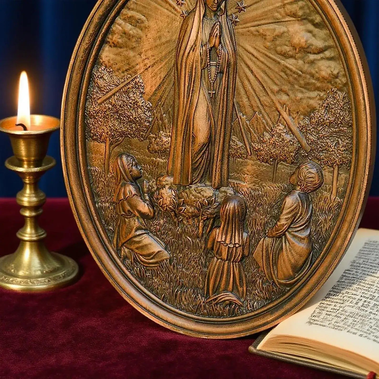 Sculpture of Our Lady of Fatima in Wood-Viarello