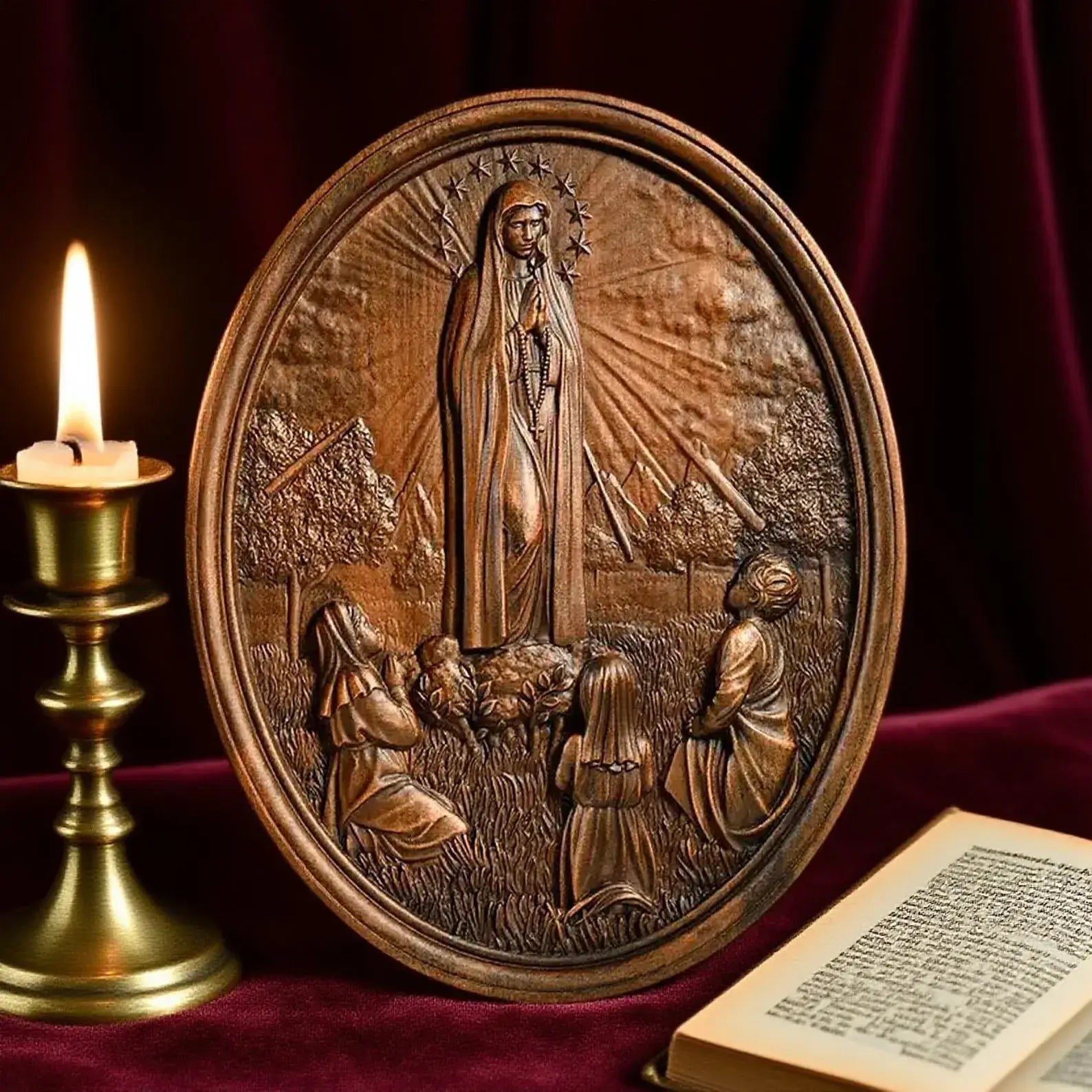 Sculpture of Our Lady of Fatima in Wood-Viarello