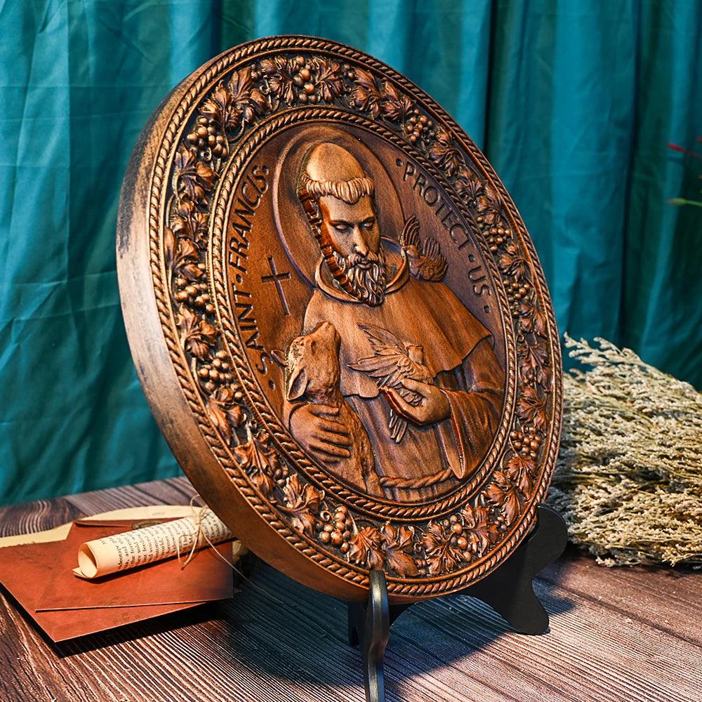 Sculpture of Saint Francis of Assisi in Wood-Viarello
