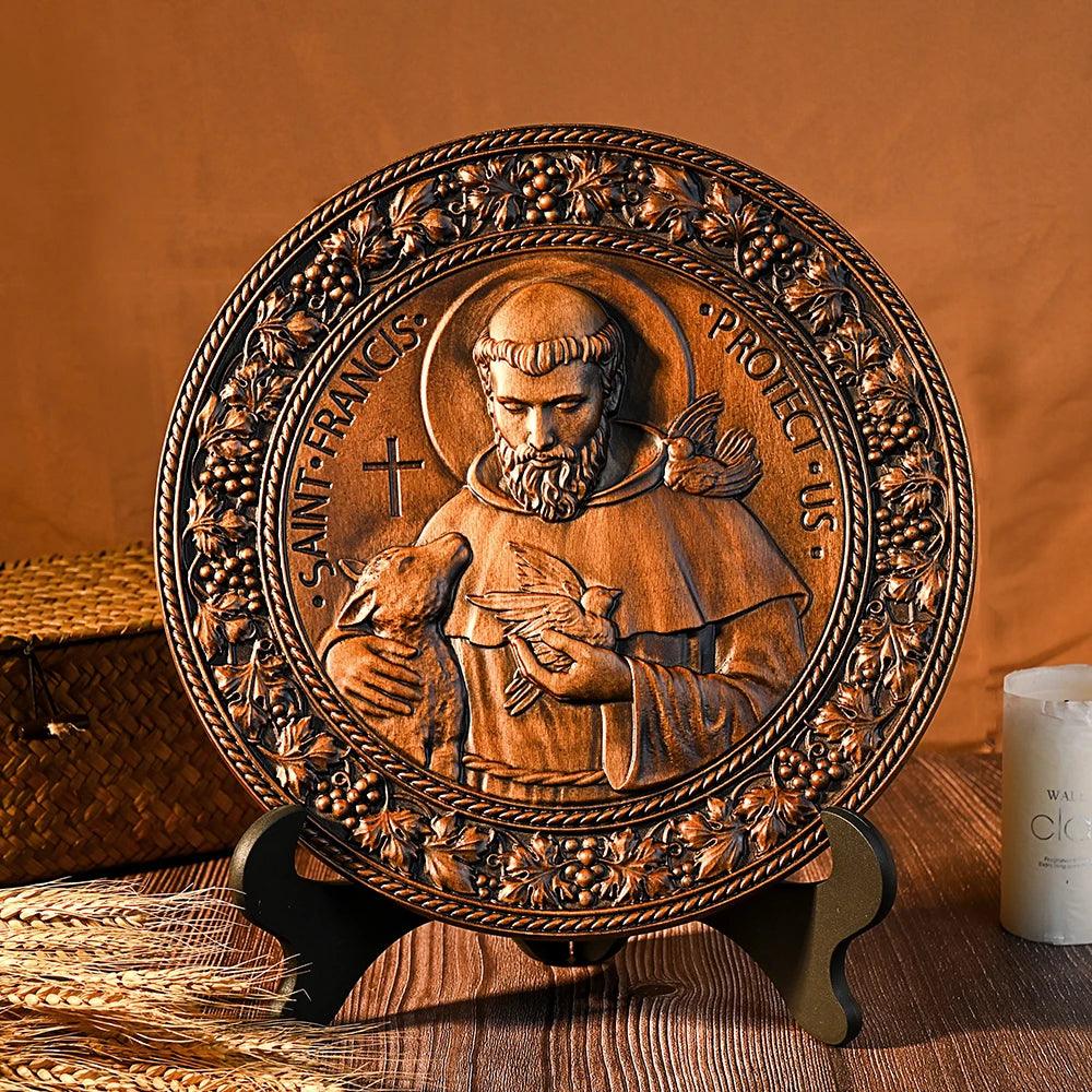 Sculpture of Saint Francis of Assisi in Wood-Viarello