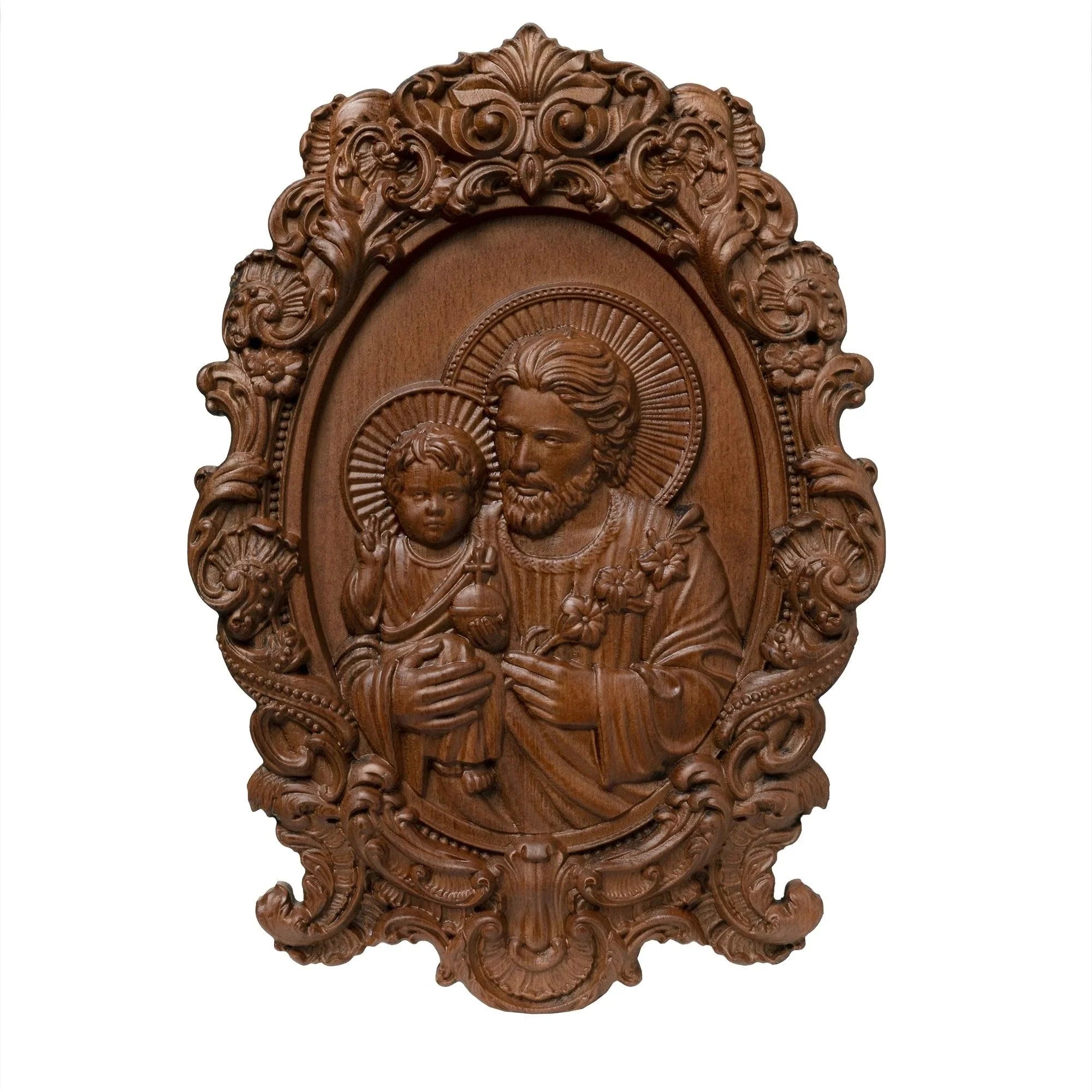 Sculpture of Saint Joseph and the Child Jesus-Viarello