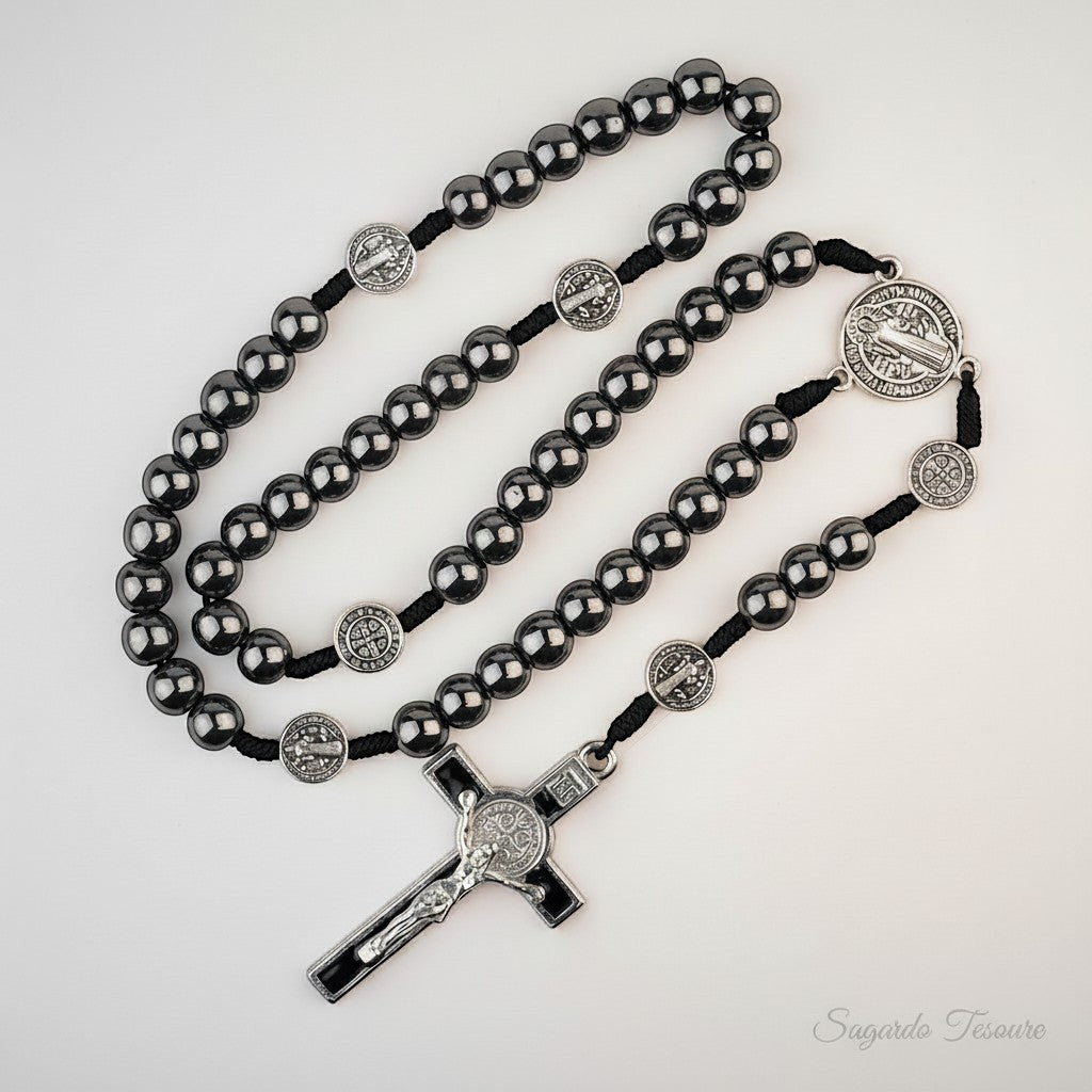 St. Benedict Hematite Rosary-Viarello