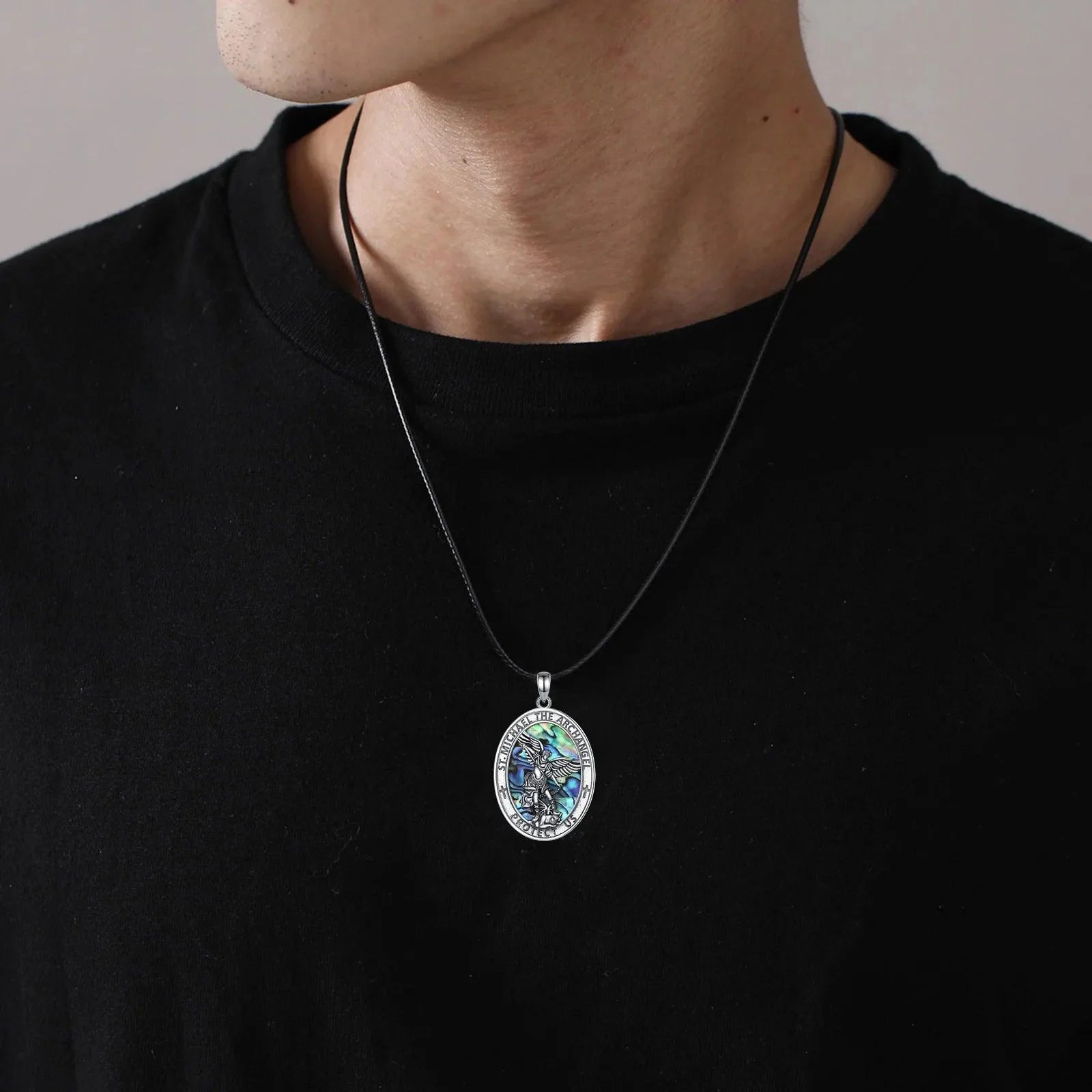 St. Michael the Archangel Necklace in 925K Sterling Silver-Viarello