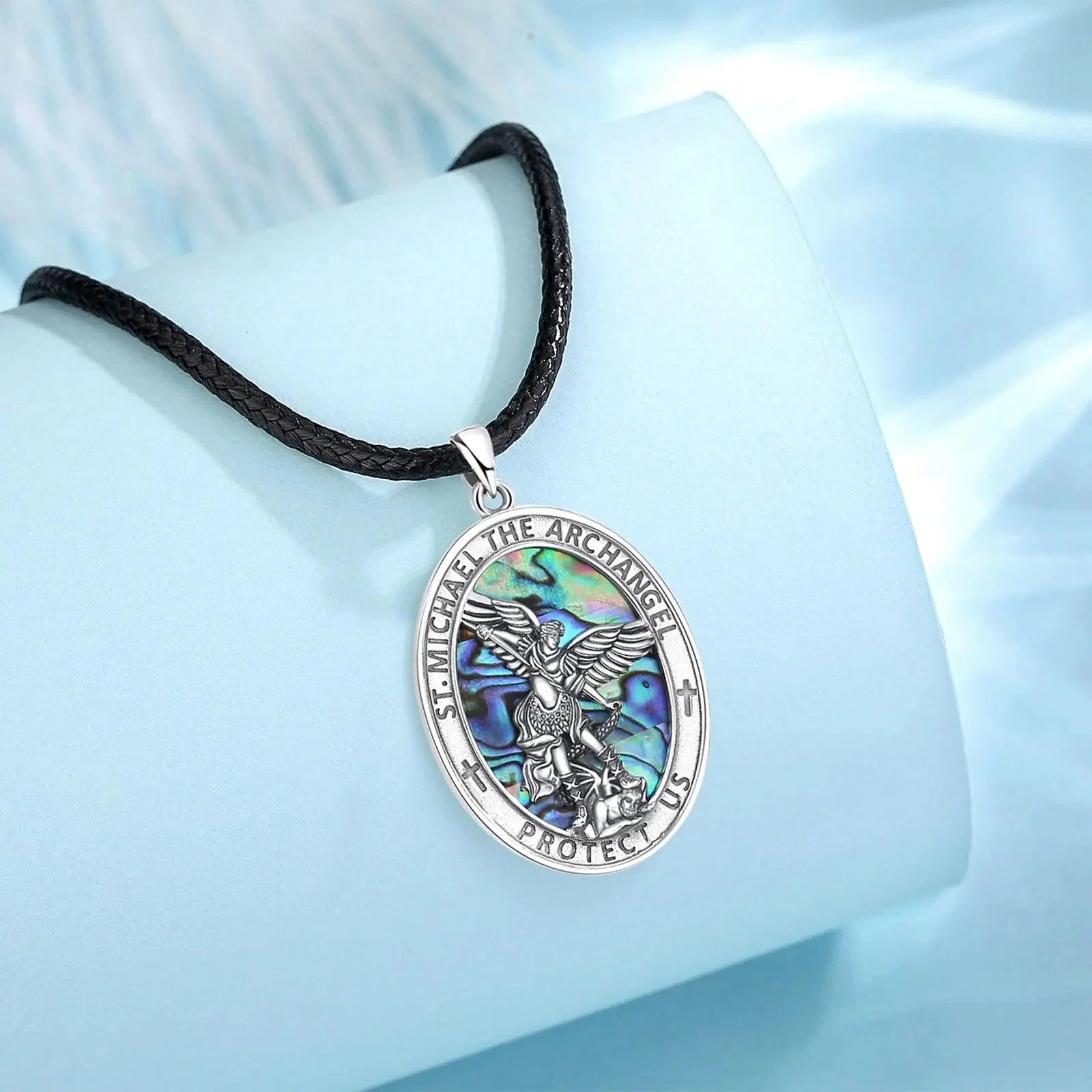 St. Michael the Archangel Necklace in 925K Sterling Silver-Viarello