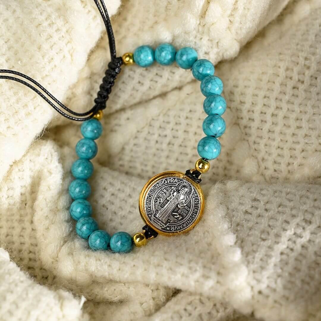 Turquoise Stone Bracelet Saint Benedict-Viarello
