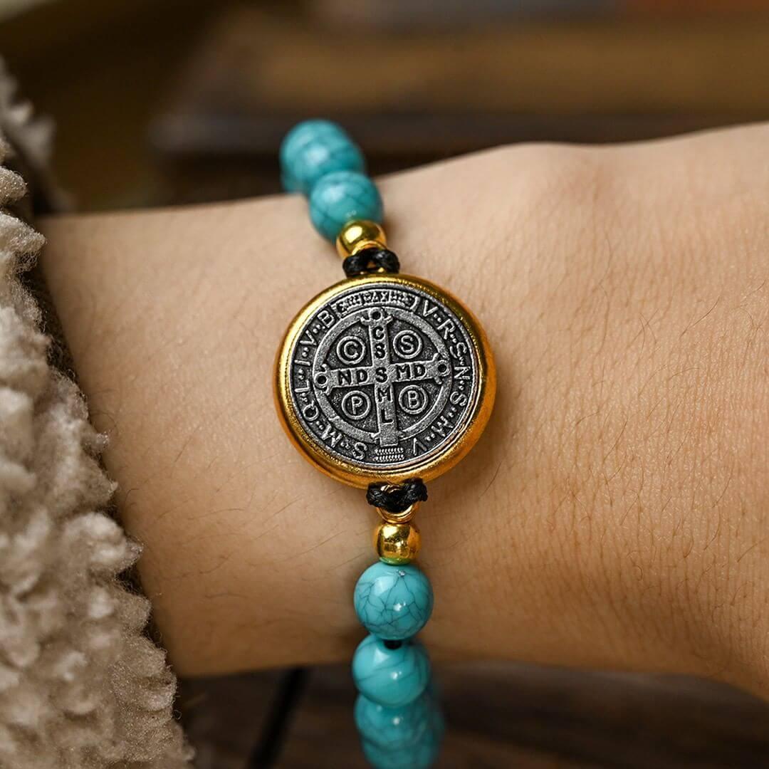 Turquoise Stone Bracelet Saint Benedict-Viarello