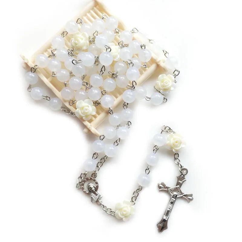 White Luminous Rosary of the Virgin Mary-Viarello