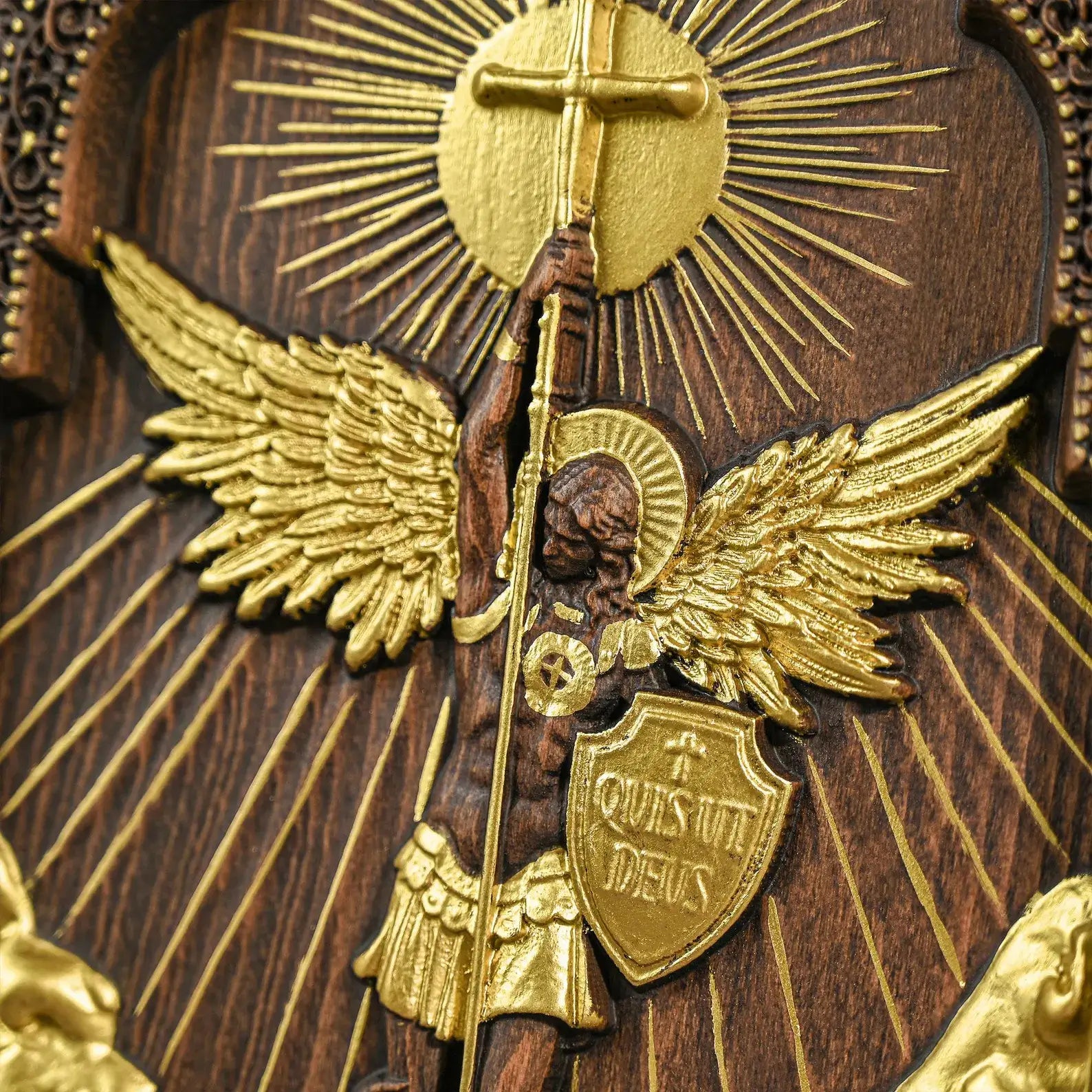Wooden icon of Saint Michael the Archangel.-Viarello