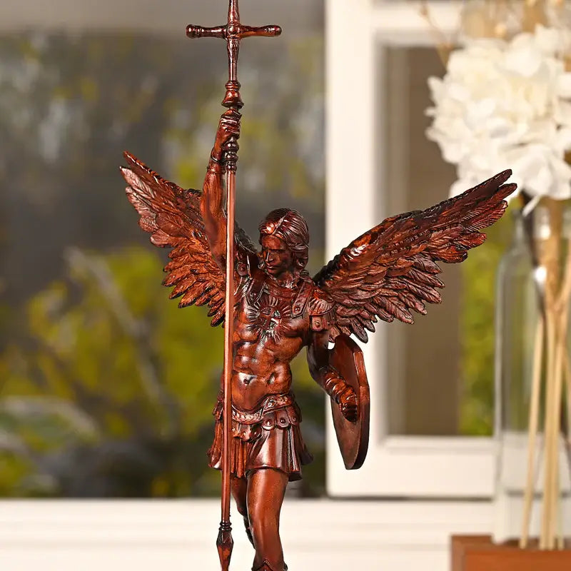 Wooden image of Saint Michael the Archangel.-Viarello