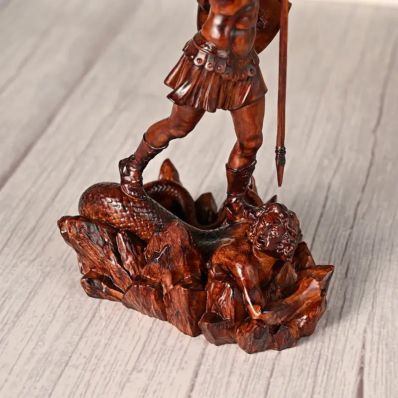 Wooden image of Saint Michael the Archangel.-Viarello
