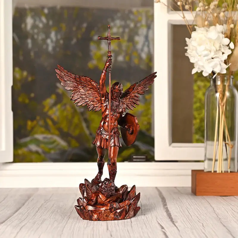 Wooden image of Saint Michael the Archangel.-Viarello
