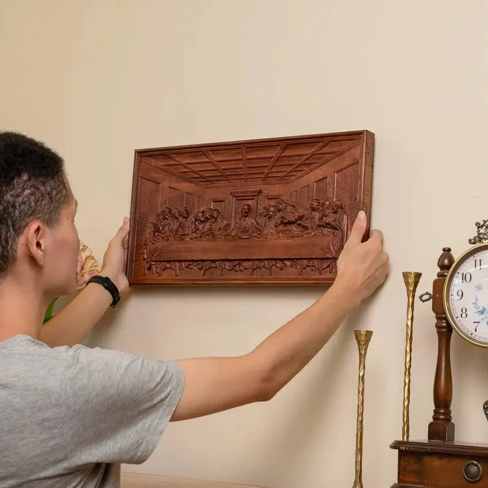 Wooden Last Supper Painting-Viarello