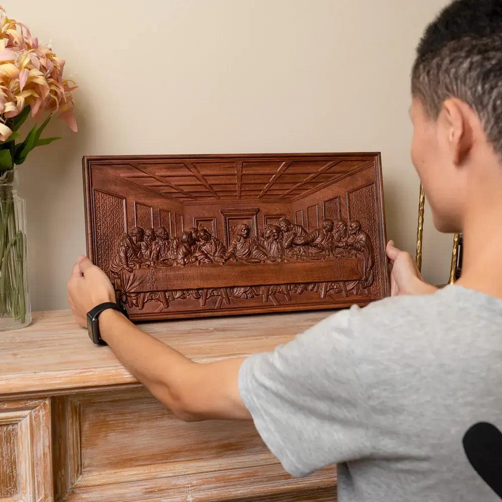 Wooden Last Supper Painting-Viarello