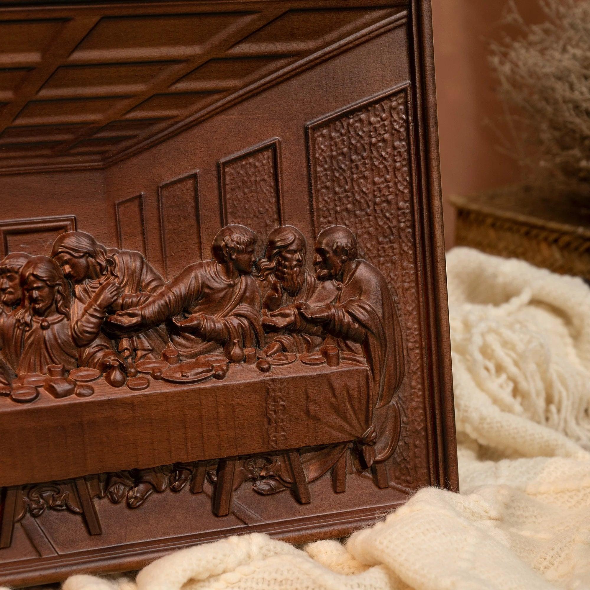 Wooden Last Supper Painting-Viarello