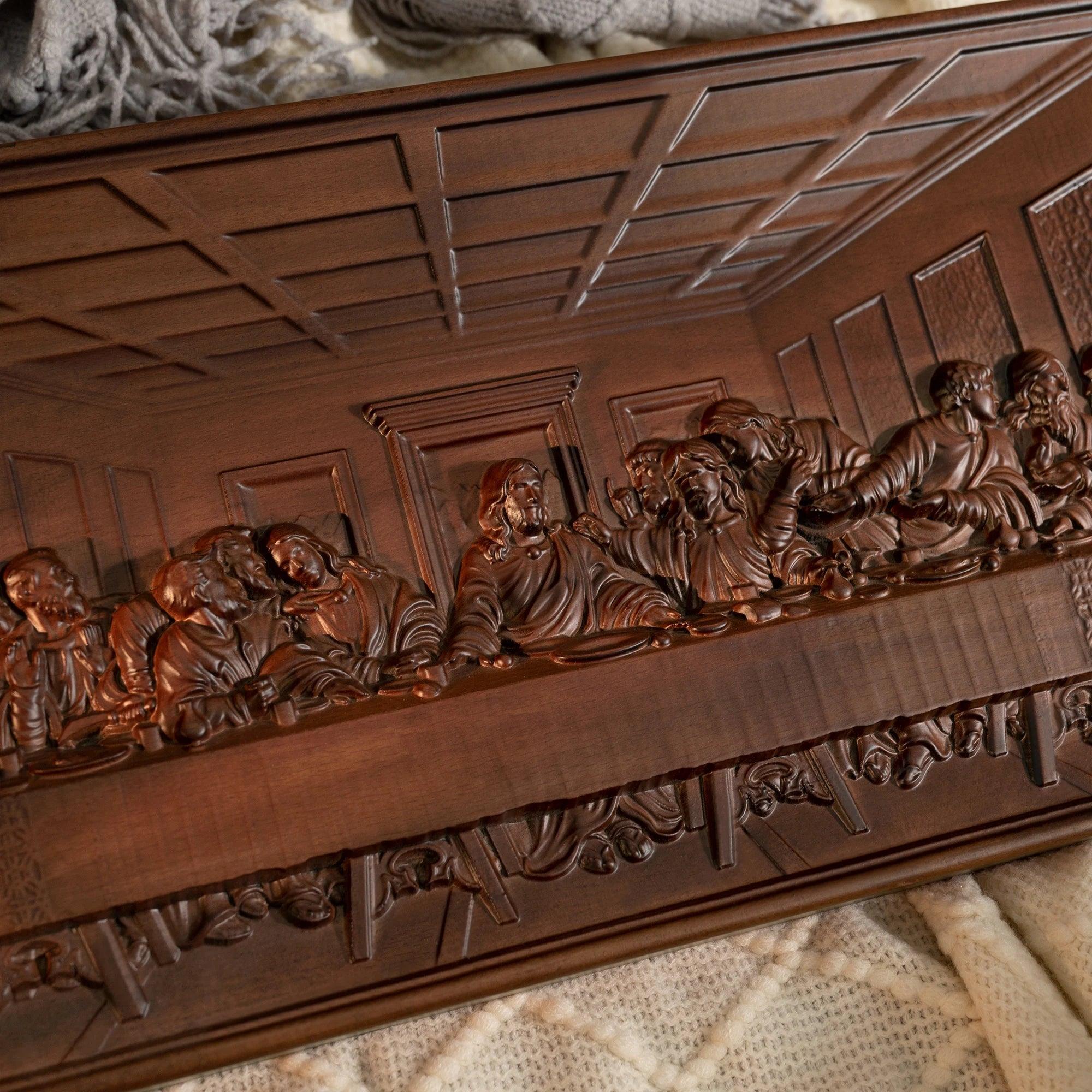 Wooden Last Supper Painting-Viarello