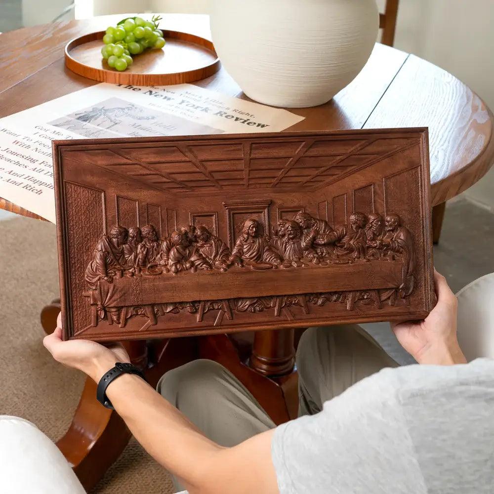 Wooden Last Supper Painting-Viarello