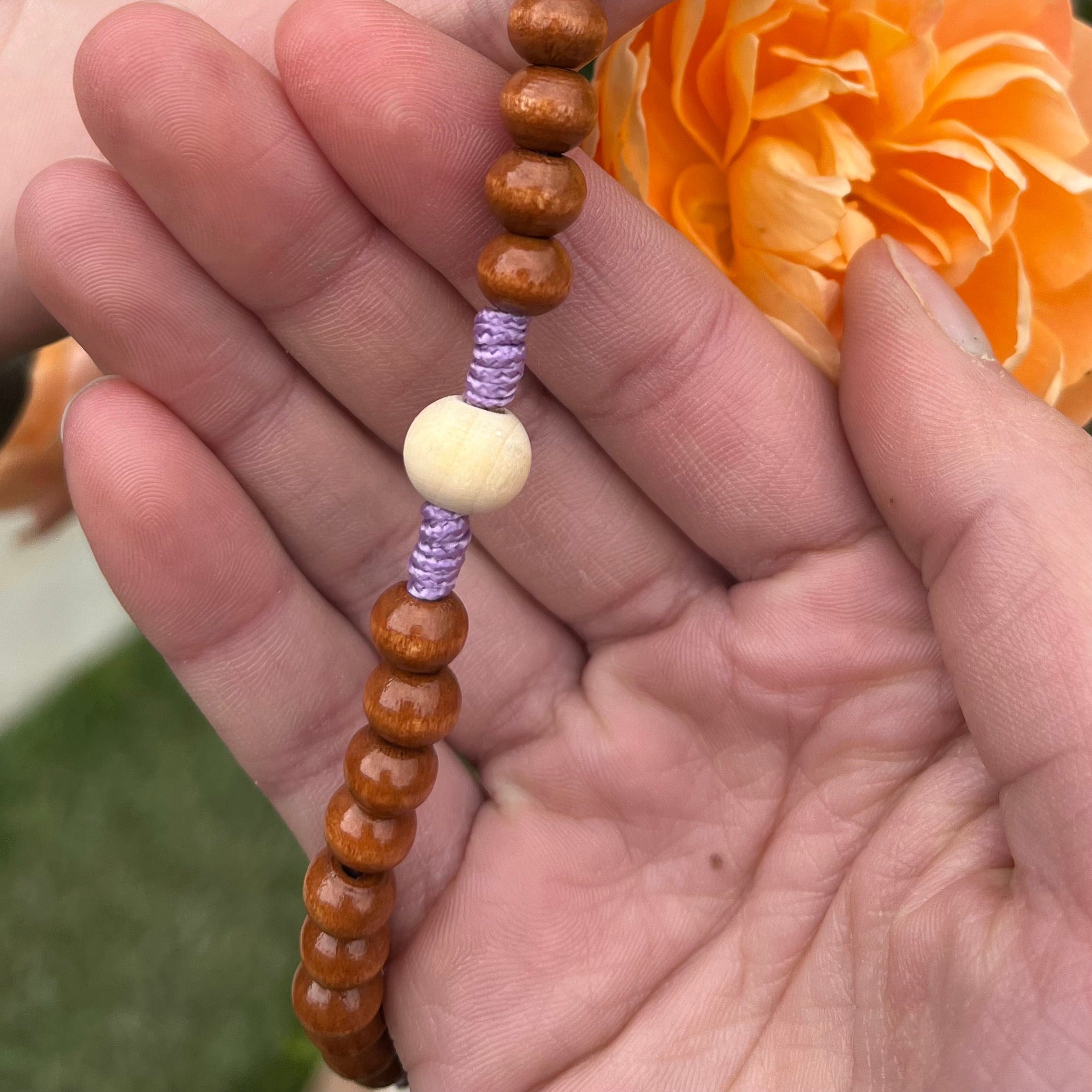Wooden Lavender Rosary-Viarello