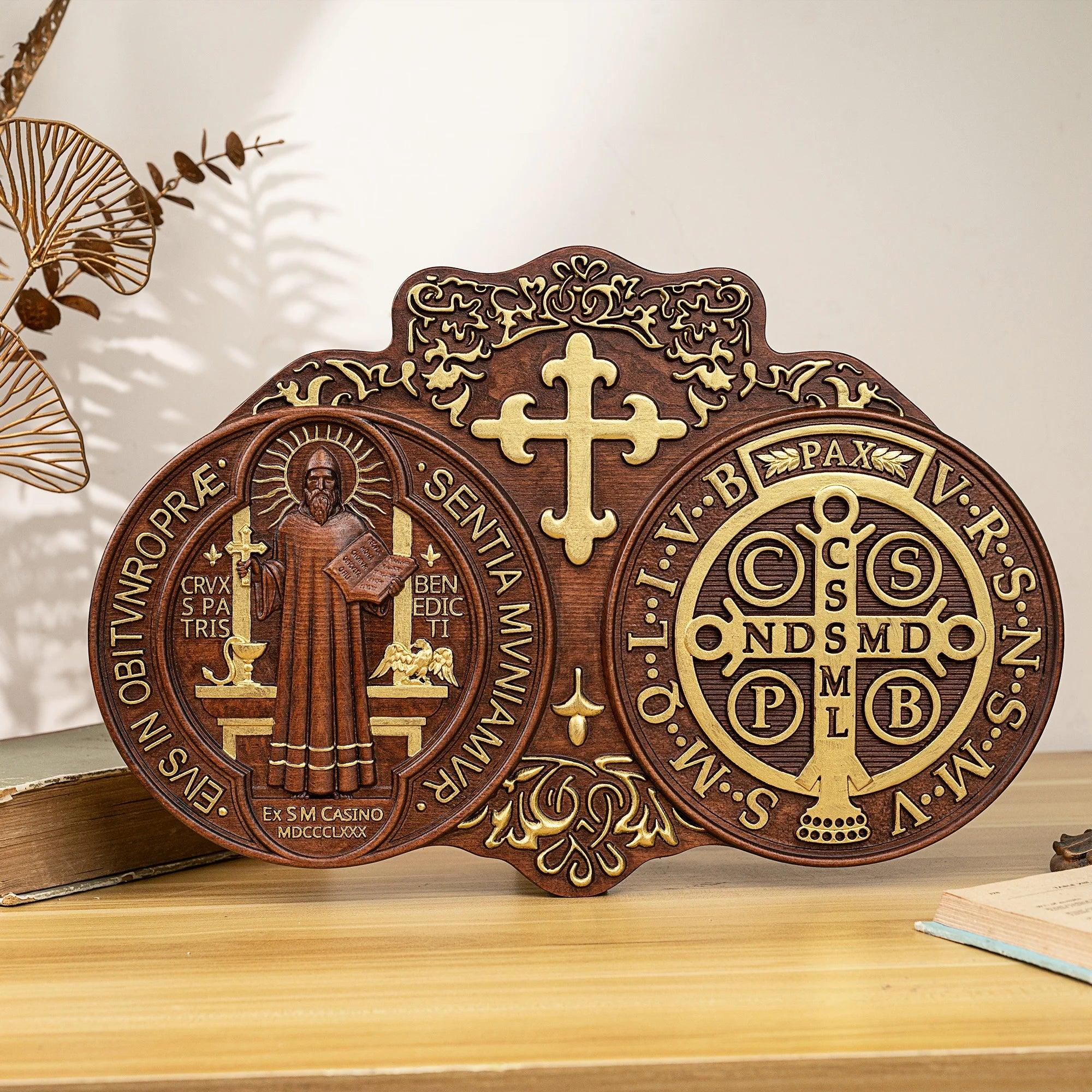 Wooden Saint Benedict Medal-Viarello