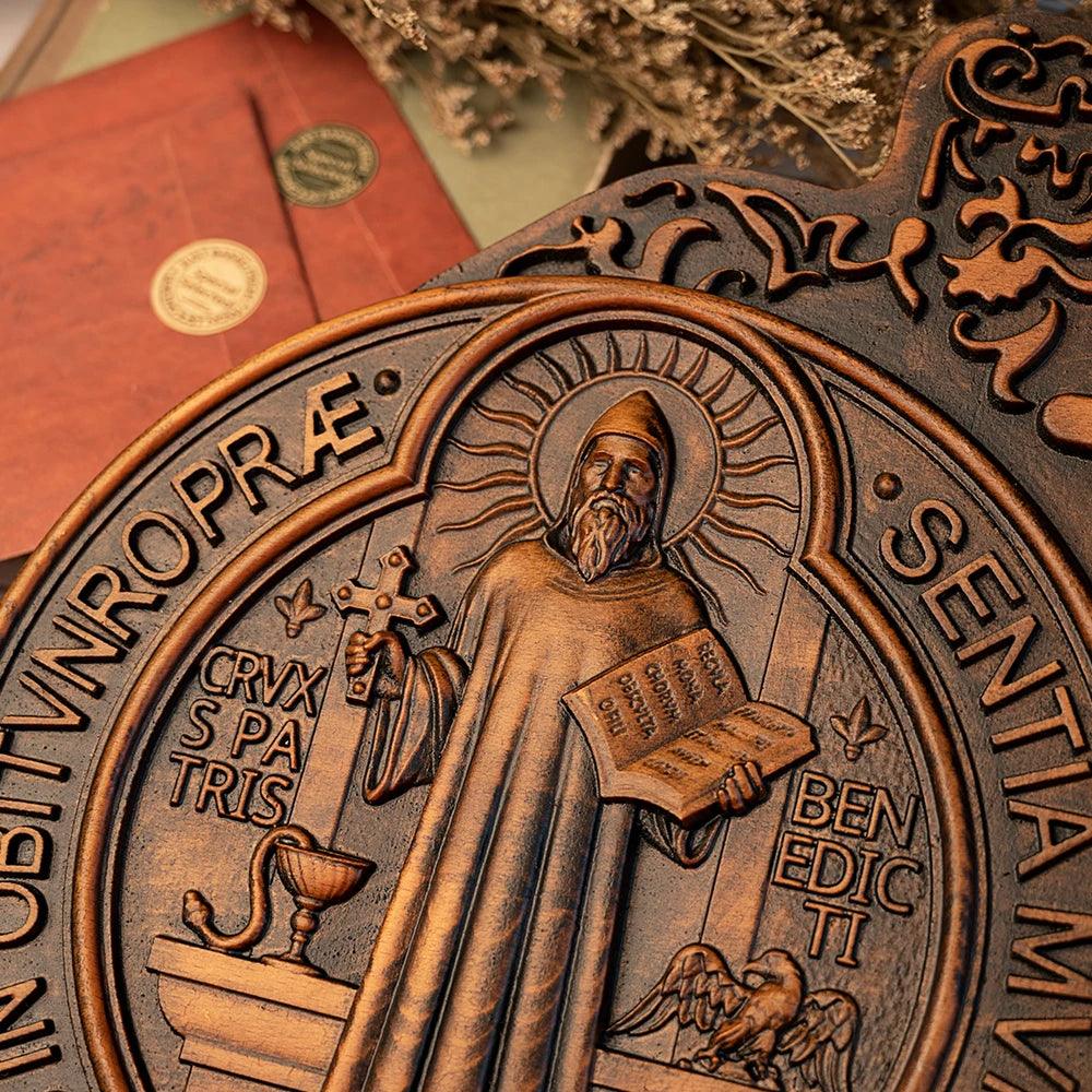 Wooden Saint Benedict Medal-Viarello