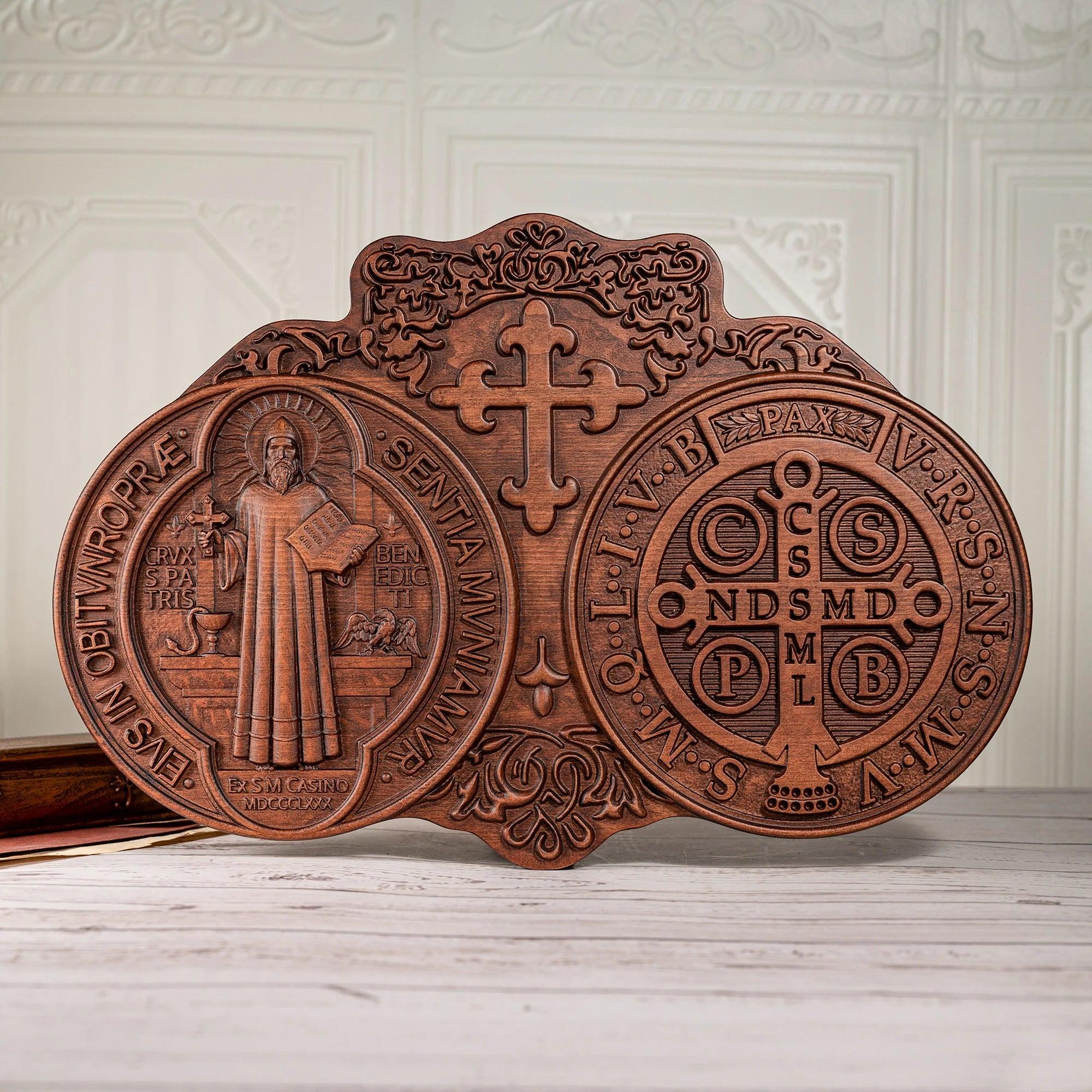 Wooden Saint Benedict Medal-Viarello