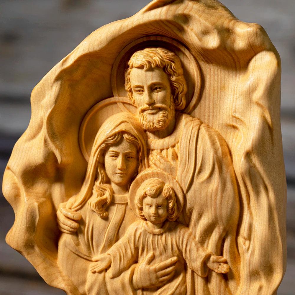 Wooden Statue of the Holy Family-Viarello