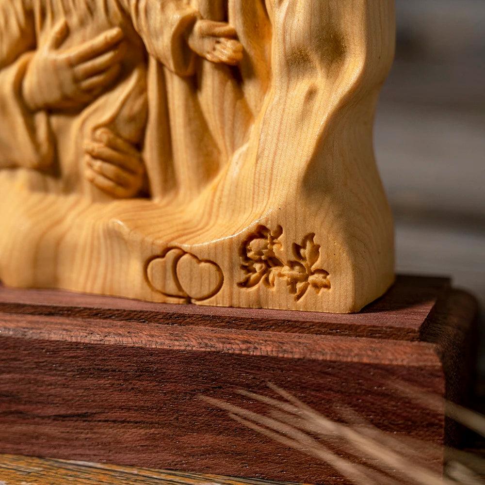 Wooden Statue of the Holy Family-Viarello