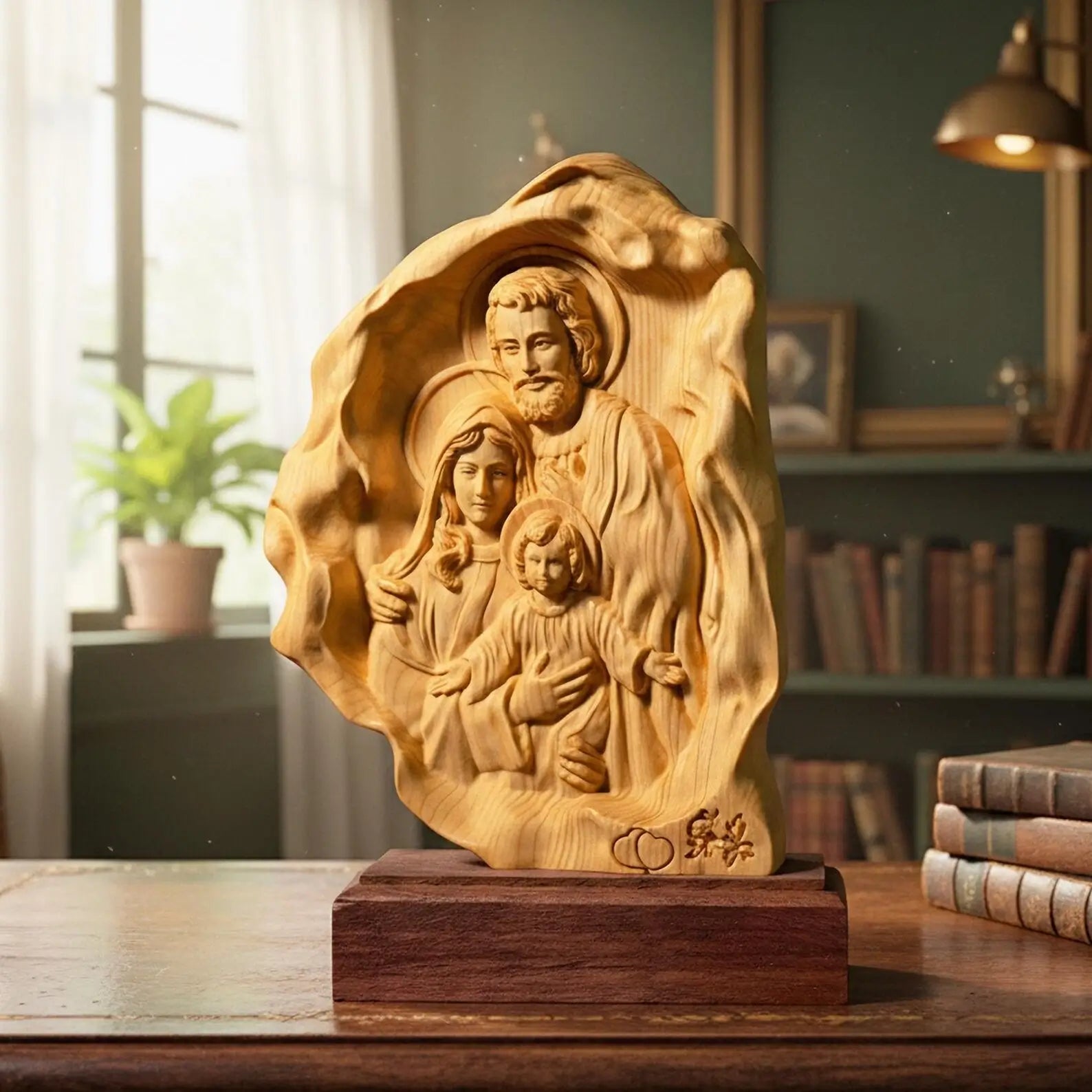 Wooden Statue of the Holy Family-Viarello
